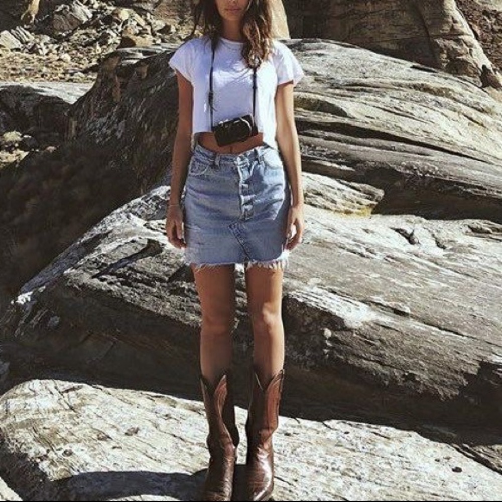 Re/done Levi's skirt